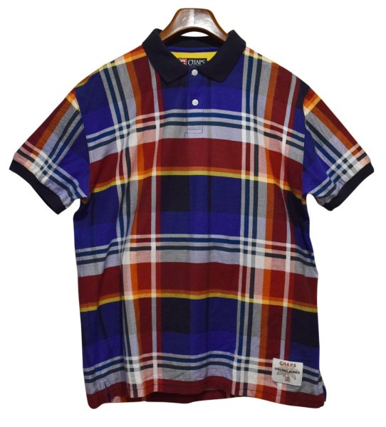 画像1: 【CHAPS】チャップス【ラルフローレン】POLO RALPH LAUREN 【マドラスチェック】【ポロシャツ】【サイズＭ】   (1)
