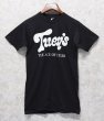 画像1: 【デッドストック】 70's【USA製】【ビンテージ】【Tuey's】【黒】【バックプリント】【Tシャツ】【サイズ３８-４０】  (1)