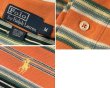 画像2: POLO ralph lauren【ラルフローレン】ビンテージ【オレンジｘ緑】【ボーダー柄】【ポロシャツ】【サイズＭ】  (2)