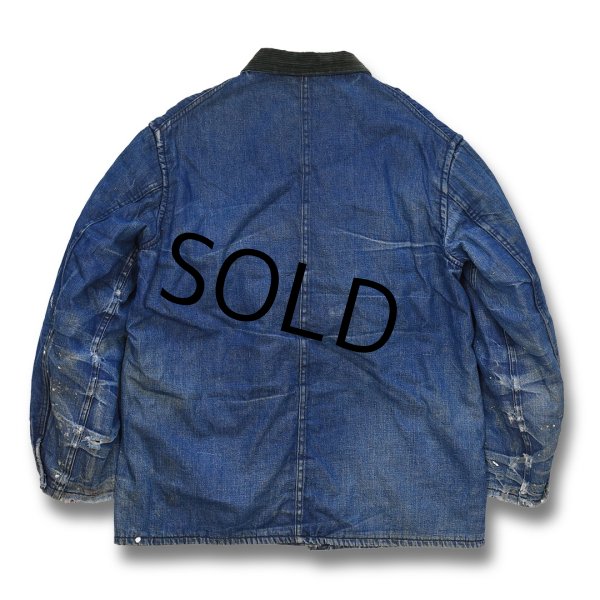 画像3: 【40’s】ビンテージ【STRONG RELIABLE】ストロングリライアブル【ブランケットライナー付き】2ポケット【カーバーオール】【デニムジャケット】  (3)