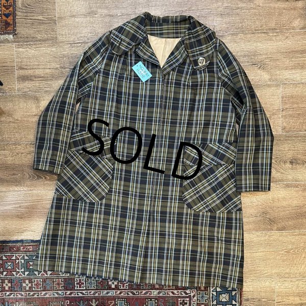 画像2: 90's【ビンテージ】【Storm Play】マドラスチェック【ロングコート】【レディースコート】【レディース古着】  (2)