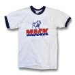 画像1: 【70's】【USA製】【ビンテージ】【チャンピオン】【Champion】【MACK TRUCK】マックトラック バックプリント付き【白ｘ青】【リンガーTシャツ】【サイズＭ】  (1)
