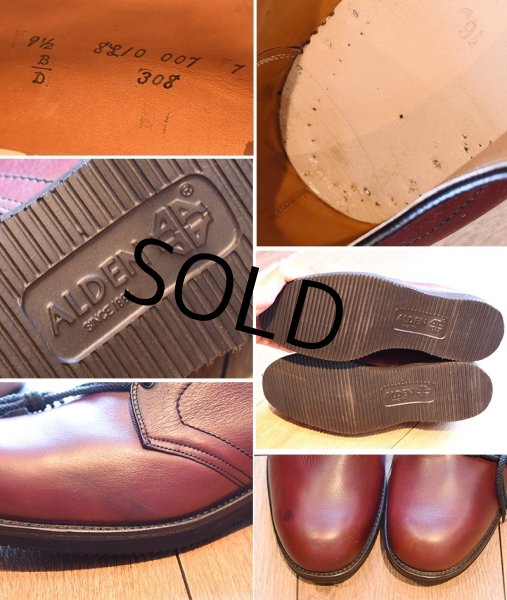 画像2: 【デッドストック】ビンテージ【ALDEN】【オールデン】ブラウン【プレーントゥ】【9 1/2 B/D】【27.5cm程度】  (2)