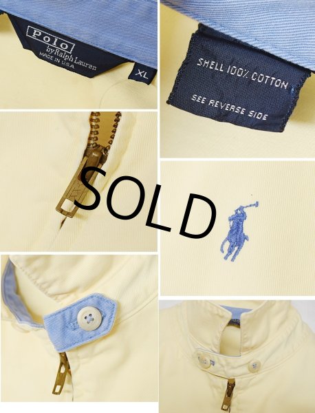 画像2: 80’ｓ~【USA製】【ラルフローレン】【POLO RALPH LAUREN】ビンテージ【レモンイエロー・黄色】【コットン】【スウィングトップ】【サイズＸＬ】  (2)