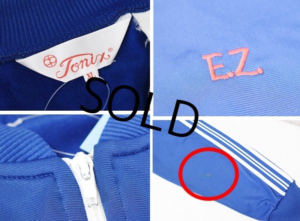 画像2: 【ビンテージ】【Tonix】【青×白ライン】ジャージ【トラックジャケット】【トラックジャージ】【サイズXL】  (2)