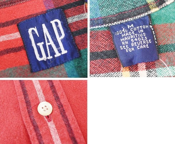 美品❗️オールドギャップ　OLDGAP ヴィンテージ　チェックシャツ ネルシャツ 楽天市場】【7/30 24h限定10%OFFクーポン!】 90s OLD GAP