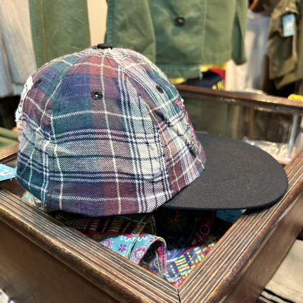 画像4: 【デッドストック】【REAL MONSTERS】【チェック柄】【コットンBBキャップ】   (4)