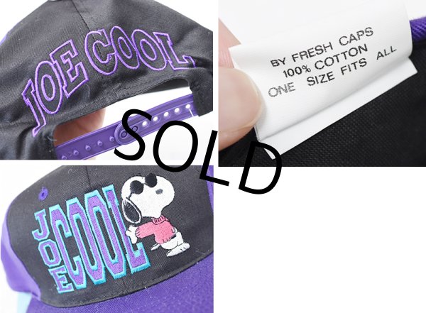 画像2: 【デッドストック】【スヌーピー】【紫×黒刺繍】【コットンBBキャップ】   (2)