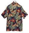 画像3: 【CHAPS】チャップス【ラルフローレン】POLO RALPH LAUREN 【青×ハイビスカス】【レーヨン×コットン】【アロハシャツ】【サイズＸＬ】   (3)
