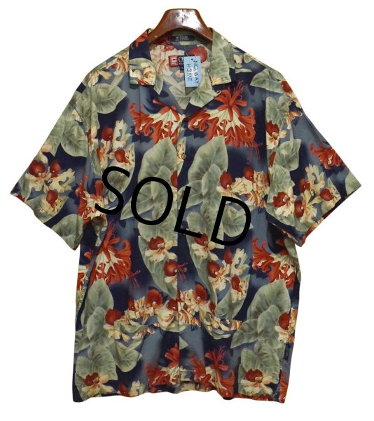 画像1: 【CHAPS】チャップス【ラルフローレン】POLO RALPH LAUREN 【青×ハイビスカス】【レーヨン×コットン】【アロハシャツ】【サイズＸＬ】   (1)