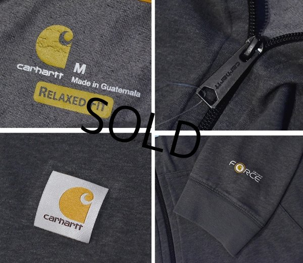 画像2: ビンテージ【carhartt】【カーハート】【RELAXED FIT】チャコール【ジップアップパーカー】【サイズM】  (2)