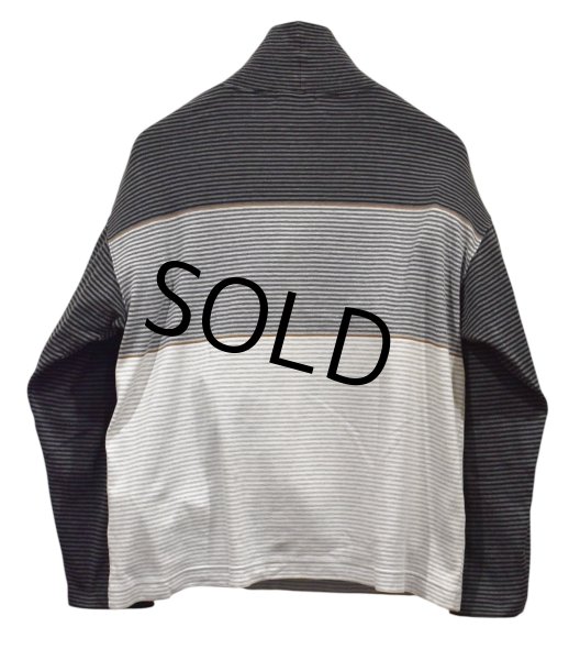 画像3: USA製【Claiborne】クレイボーン【グレーxチャコールx黒】ボーダー【タートルネックロンT】【サイズL】  (3)