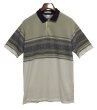 画像1: ほぼ未使用【USA製】【munsingwear】【マンシングウェア】【緑×白×紺】ボーダー【ポロシャツ】【サイズＬ】  (1)