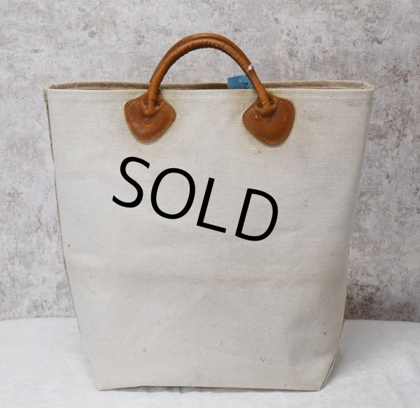 画像3: 【ビンテージ】L.L.bean【L.L.ビーン】【生成り】【レザーハンドル】【キャンバス】【カスタムトートバッグ】ビーントート  (3)