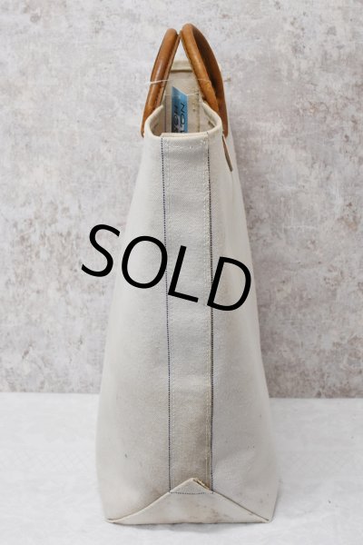 画像6: 【ビンテージ】L.L.bean【L.L.ビーン】【生成り】【レザーハンドル】【キャンバス】【カスタムトートバッグ】ビーントート  (6)