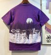 画像3: 90's【USA製】【ビンテージ】【HABITAT】総柄【オオカミ×月夜イラスト】【紫】【Tシャツ】【サイズS】  (3)