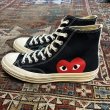 画像5: 【プレイコムデギャルソンｘコンバース】CONVERSE【ＣＴ７０】【黒ｘ白】【ハイカット】【サイズ 27ｃｍ】  (5)