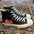 画像3: 【プレイコムデギャルソンｘコンバース】CONVERSE【ＣＴ７０】【黒ｘ白】【ハイカット】【サイズ 27ｃｍ】  (3)