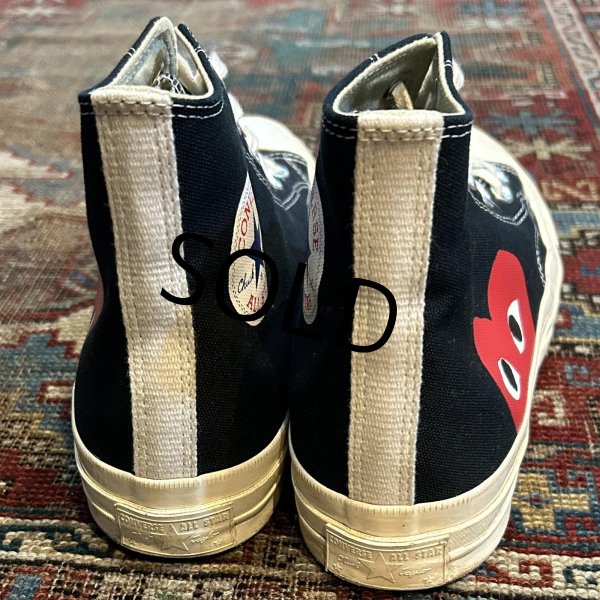 画像4: 【プレイコムデギャルソンxコンバース】CONVERSE【CT70】【黒x白】【ハイカット】【サイズ 27cm】  (4)