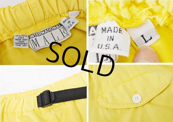 画像2: 【USA製】【INTERNATIONALMALE】インターナショナルモール【黄色】【コットンバギーショーツ】【短パン】【サイズＬ】  (2)
