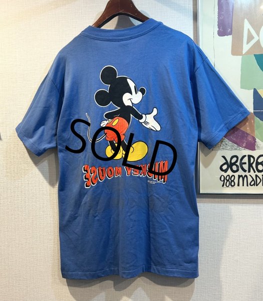 画像3: 90's~【USA製】【ビンテージ】Sherry's【シェリー】ミッキーマウス【フロリダ】【ディズニー】【バックプリント付き】青【Tシャツ】【サイズXL】  (3)