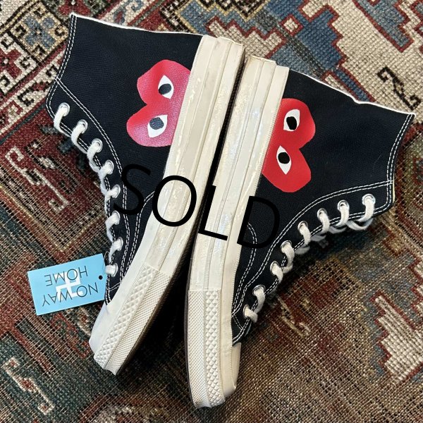 画像6: 【プレイコムデギャルソンxコンバース】CONVERSE【CT70】【黒x白】【ハイカット】【サイズ 27cm】  (6)