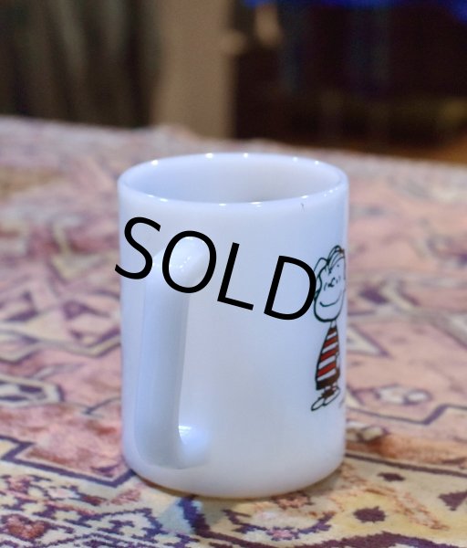 画像4: ビンテージ【FEDERAL】フェデラル【ホワイト】【スヌーピー】ミルクガラスマグ  (4)