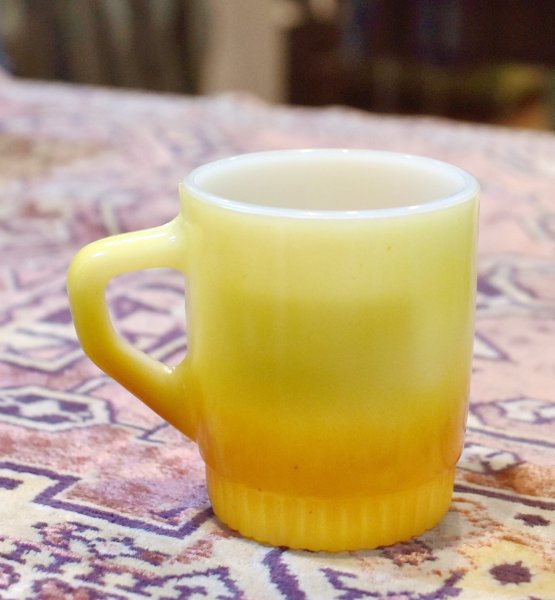 画像3: 【Fire King】【ファイヤーキング】【イエロー×オレンジ】グラデーション【リブボトム】【スタッキング】【マグカップ】  (3)