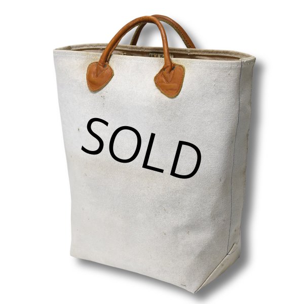 画像1: 【ビンテージ】L.L.bean【L.L.ビーン】【生成り】【レザーハンドル】【キャンバス】【カスタムトートバッグ】ビーントート  (1)