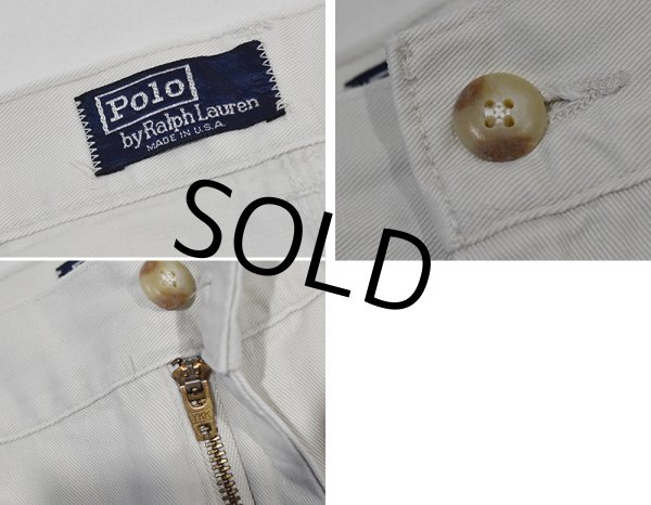 画像2: 【POLO RALPH LAUREN】ラルフローレン【白】【2タック】【ショートパンツ】【短パン】【コットンショーツ】【W36程度】  (2)