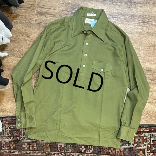 画像1: 【ビンテージ】【BAY STATE CLOTHING HOUSE】【緑】【無地】【プルオーバーシャツ】【サイズL】  (1)