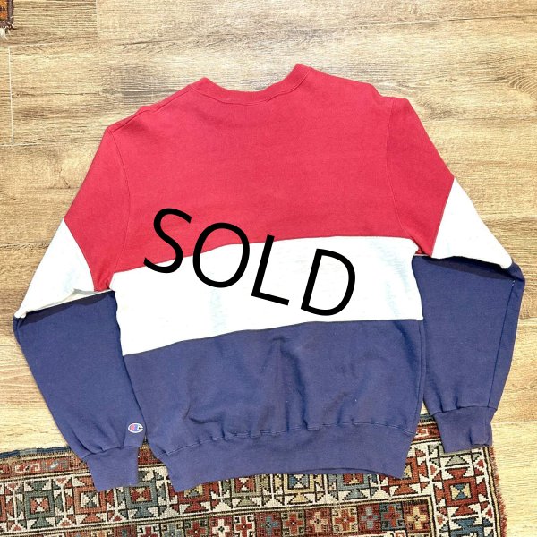 画像3: 90’s【USA製】ビンテージ【Champion】【チャンピオン】赤xグレーx紺【スウェット】【サイズXL】  (3)