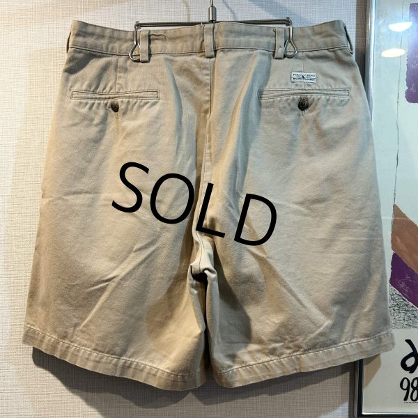 画像3: 【ビンテージ】【POLO RALPH LAUREN】ラルフローレン【ベージュ】2タック【コットン】【ショートパンツ】【短パン】【W34】  (3)