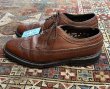 画像4: 【USA製】【ビンテージ】【フローシャイム】FLORSHEIM【ブラウン】メダリオン【ウィングチップシューズ】【10 3E】【28cm程度】  (4)