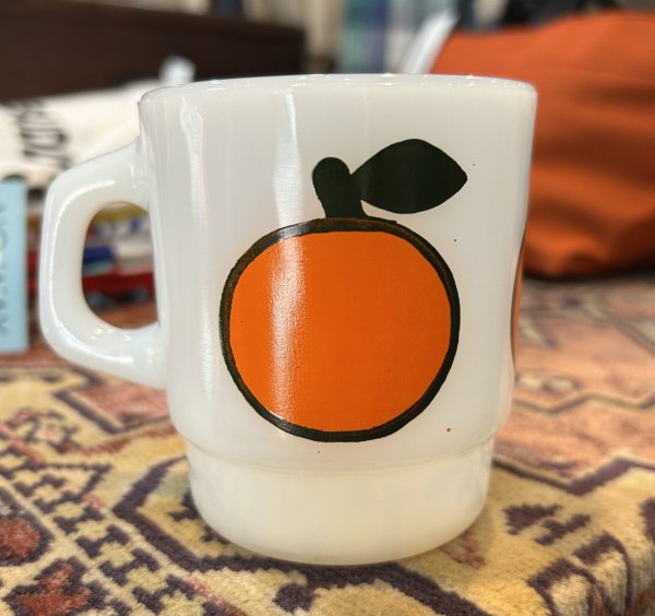 画像4: 【Fire King】【ファイヤーキング】【スーパーフルーツ】【オレンジ】【スタッキングマグ】【マグカップ】  (4)
