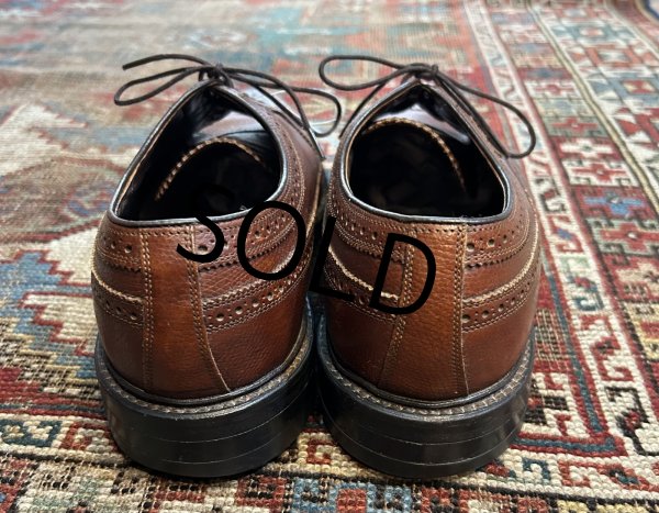 画像5: 【USA製】【ビンテージ】【フローシャイム】FLORSHEIM【ブラウン】メダリオン【ウィングチップシューズ】【10 3E】【28cm程度】  (5)