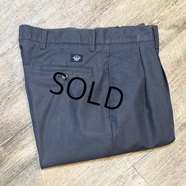 画像1: 90's【DOCKERS】リーバイス　ドッカーズ【Khakis】【黒ｘチャコール】千鳥格子【２タック】コットンパンツ【32ｘ30】  (1)