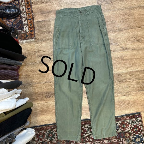 画像2: 70's【米軍実物】【ビンテージ】【ベイカーパンツ】UFOボタン【ユーティリティパンツ】【W30程度】  (2)