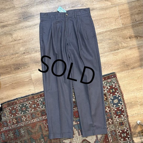 画像2: 90's【DOCKERS】リーバイス ドッカーズ【Khakis】【黒xチャコール】千鳥格子【2タック】コットンパンツ【32x30】  (2)