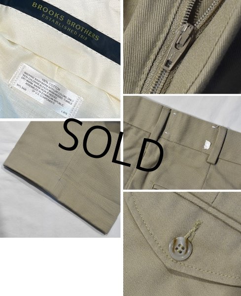 画像3: 【新品未使用】ビンテージ【ブルックスブラザーズ】【ベージュ】【2タック】【コットンパンツ】【スラックス】【W33程度】  (3)
