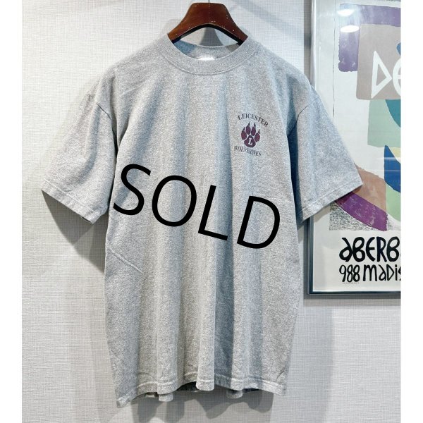 画像2: 90’s〜【USA製】【ビンテージ】identity sportswear【LEICESTER WOLVERINES】霜降りグレー【Tシャツ】【サイズXL】  (2)