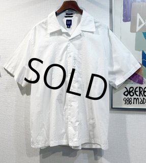 ヴィンテージ　白青　半袖シャツ 千葉県八千代市勝田台でアメリカ直輸入の古着を販売しています