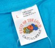 画像2: 90's【USA製】 ビンテージ【FRUIT OF THE LOOM 】フルーツオブザルーム【ターコイズブルー】【無地】【ポケット付き】【 Tシャツ】【サイズL】  (2)