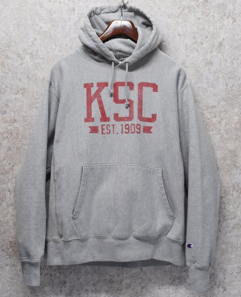 画像1: 【チャンピオン】【Champion】【KSC】【染み込みプリント】【リバースウィーブパーカー】【サイズL】  (1)