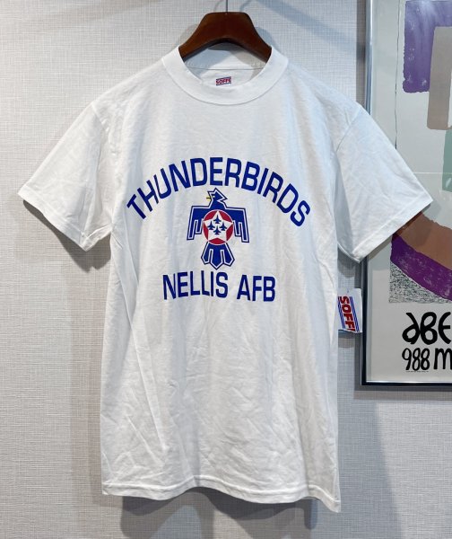 画像1: 【デッドストック】ビンテージ【SOFFE】ソフィー 【白】【THUNDERBIRDS NELLIS 】サンダーバーズ【Tシャツ】サイズS  (1)