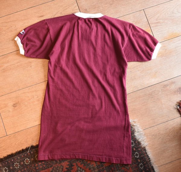 画像3: 【70's】【USA製】【ビンテージ】【チャンピオン】【Champion】【エンジx白】ガゼット付き【リンガーTシャツ】【サイズS】  (3)