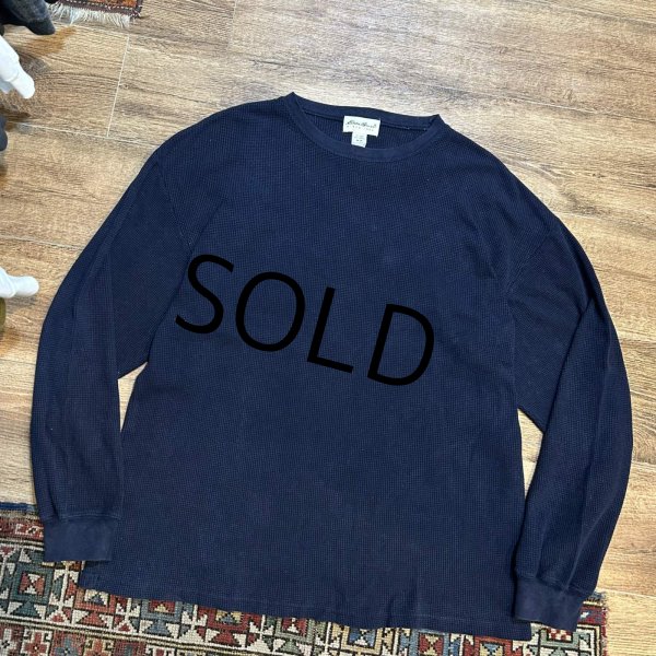 画像1: 90's∼ ビンテージ【Eddie Bauer】【エディーバウアー】【紺色】【無地】【サーマルロンT】【サイズM】  (1)