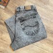 画像1: 【USA製】【ビンテージ】【Lee】【リー】【ブラック】【ケミカルウォッシュ】1タック【デニムパンツ】【33×32】  (1)