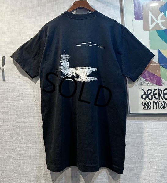 画像3: 90’s【USA製】【ビンテージ】フルーツオブザルーム【シングルステッチ】【JOLLY ROGERS】ドクロ  船【バックプリント付き】黒【Tシャツ】【サイズXL】  (3)