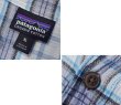 画像2: ビンテージ【パタゴニア】patagonia 白ｘ水色ｘグレーｘ紫 チェック オーガニックコットン 半袖シャツ【サイズＸL】  (2)